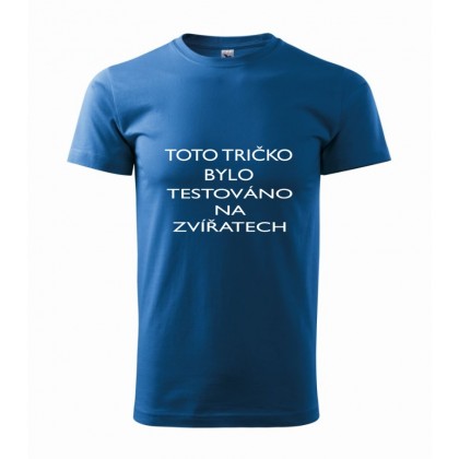 Tričko testováno na zvířatech