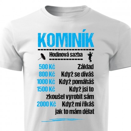 Tričko Kominík - sazba