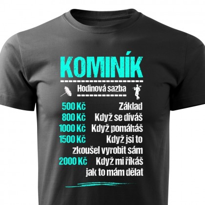Tričko Kominík - sazba