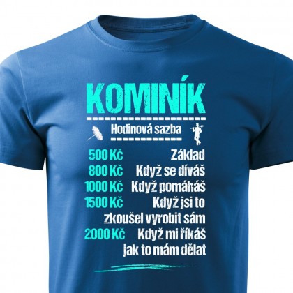 Tričko Kominík - sazba