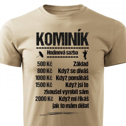 Tričko Kominík - sazba