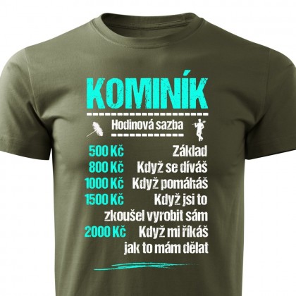 Tričko Kominík - sazba