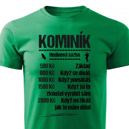 Tričko Kominík - sazba