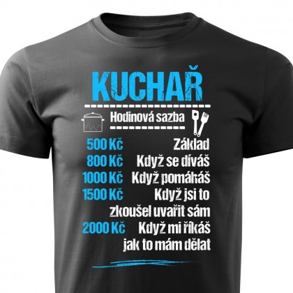 Tričko Kuchař - sazba