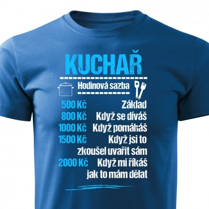 Tričko Kuchař - sazba