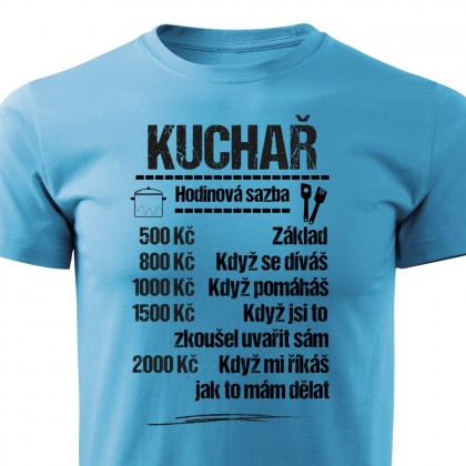 Tričko Kuchař - sazba
