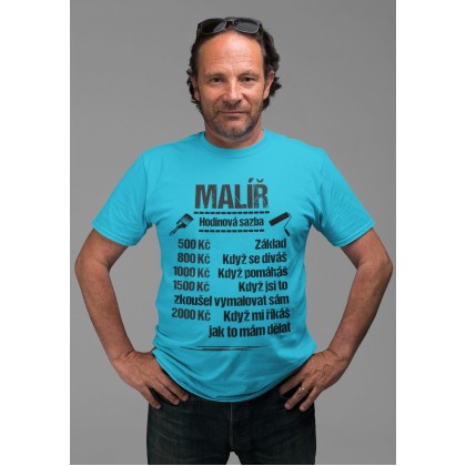 Tričko Malíř - sazba