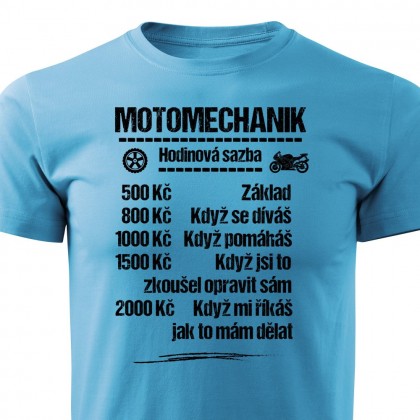 Tričko Motomechanik - sazba