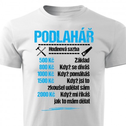 Tričko Podlahář - sazba