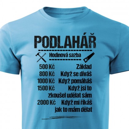 Tričko Podlahář - sazba