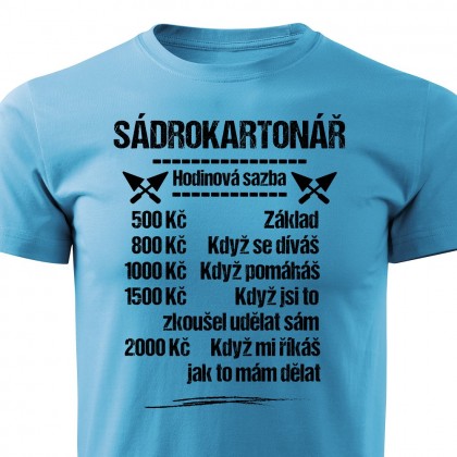 Tričko Sádrokartonář - sazba