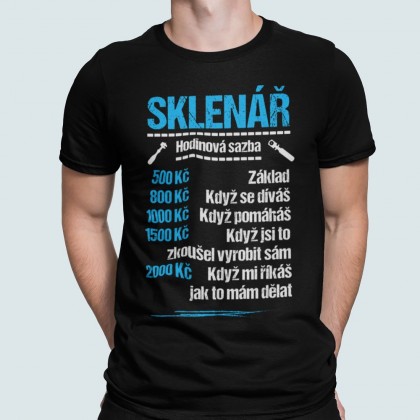 Tričko Sklenář - sazba