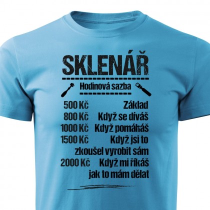 Tričko Sklenář - sazba