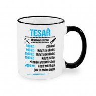 Hrnek Tesař - sazba