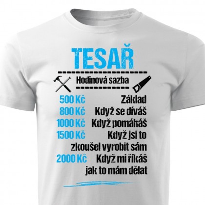 Tričko Tesař - sazba