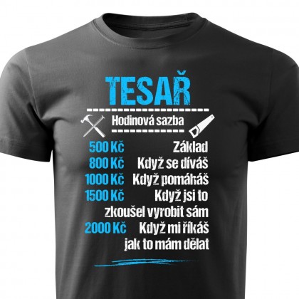 Tričko Tesař - sazba