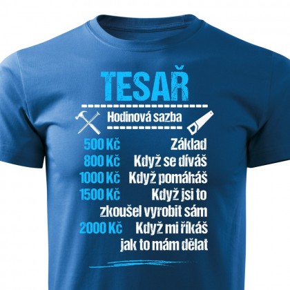 Tričko Tesař - sazba