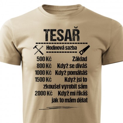 Tričko Tesař - sazba