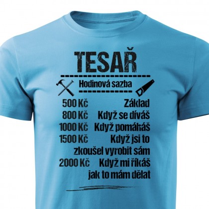 Tričko Tesař - sazba